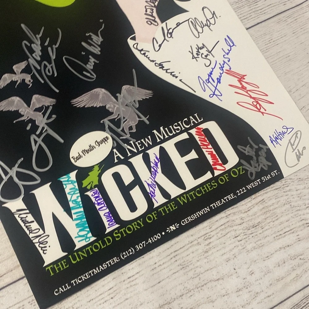Wicked Broadway New York City Signed Production Poster - Picture 4 of 6